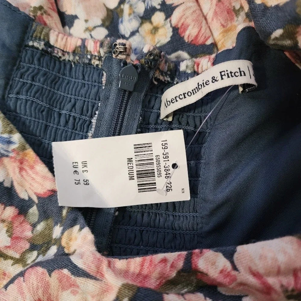 ABERCROMBIE & FITCH Cottagecore Floral Off Shoulder Corset Mini Dress NEW size M